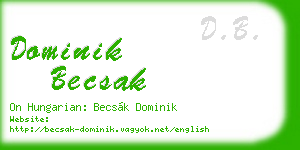 dominik becsak business card
